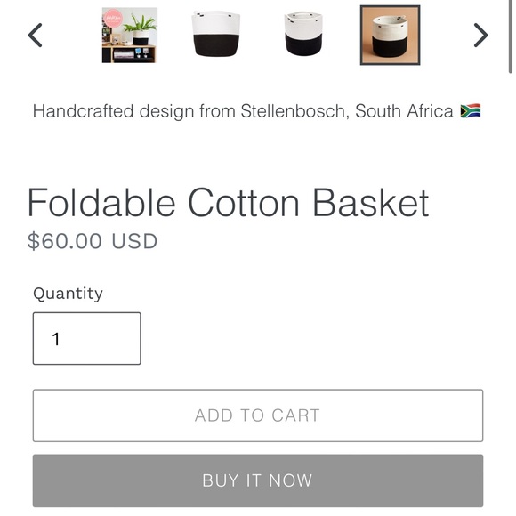 Foldable cotton basket - Picture 4 of 8